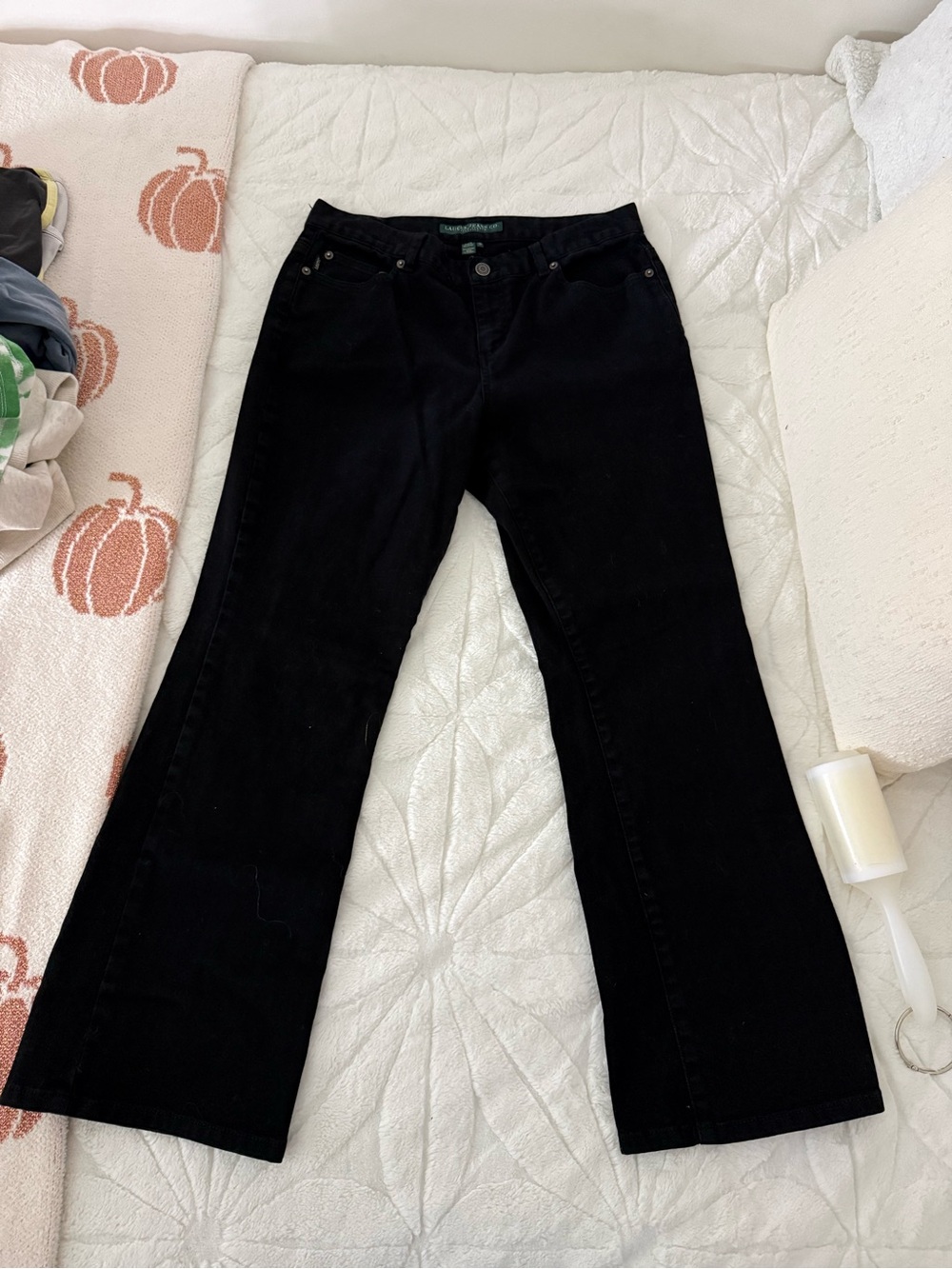 Ralph Lauren Black Wide-Leg Jeans